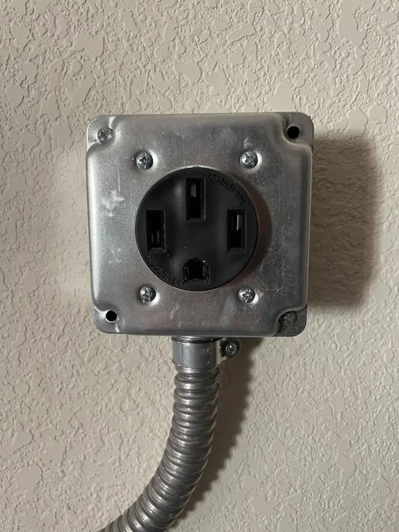 NEMA 14-50 outlet installed for Smart Home Electrical in Greensboro